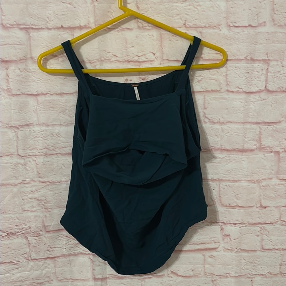 Free People first green boho tank top